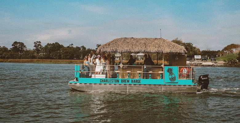 The Charleston Brew Barge – Our Tiki Style Party Boat